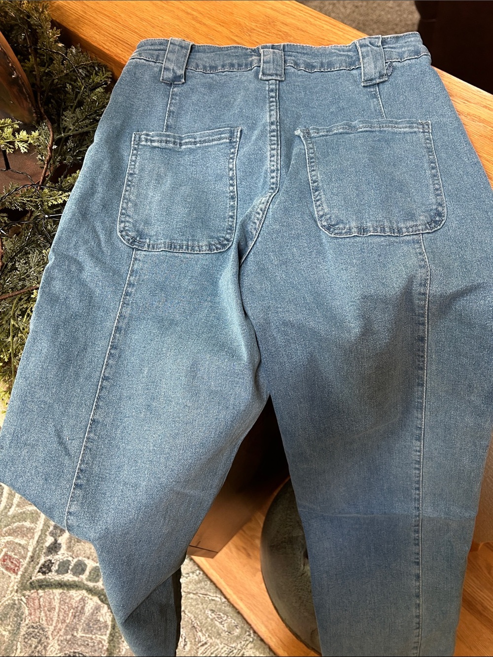 HME Makeover Essentials Light Blue Wide Leg Jeans medium or 6 NEW - Picture 8 of 11
